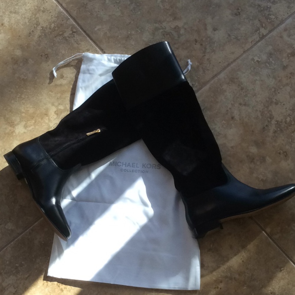 Michael Kors leather and suede boots